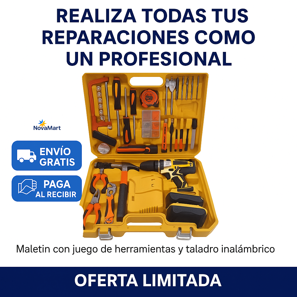 Kit De Herramientas + Taladro ProFix